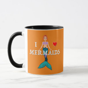 I Liebe Mermaids Design - Combo-Tasse Tasse