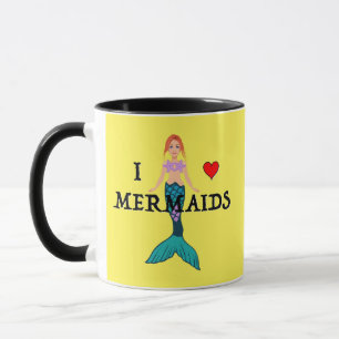 I Liebe Mermaids Design - Combo-Tasse Tasse