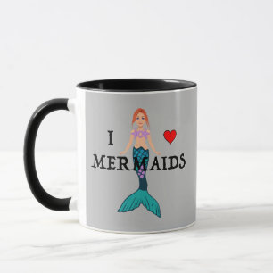 I Liebe Mermaids Design - Combo-Tasse Tasse