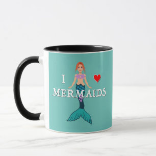 I Liebe Mermaids Design - Combo-Tasse Tasse