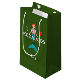 I Liebe Mermaids Design - Geschenktasche - Klein Kleine Geschenktüte