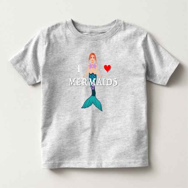 I Liebe Mermaids Design - Kleinkind Fine Jersey To Kleinkind T-shirt (Vorderseite)