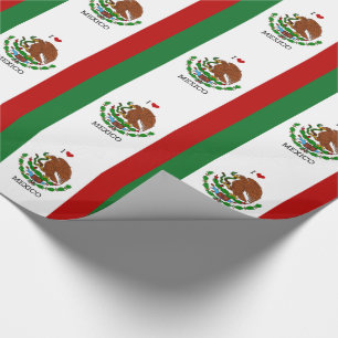 i Liebe mexico - mexikanische Flagge Geschenkpapier