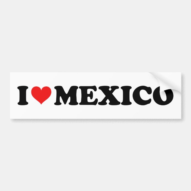 I Liebe Mexico Red Heart Car Autoaufkleber (Vorne)