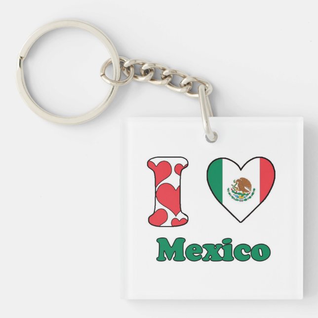 I Liebe Mexiko Schlüsselanhänger (Vorderseite)