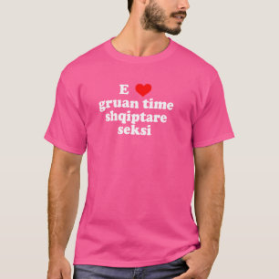 I LIEBE MEY ALBANIAN EHEFRAU Funny Shqiptar Husban T-Shirt