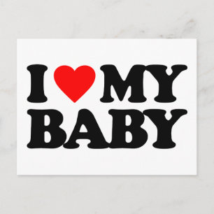 I LIEBE MEY BABY POSTKARTE