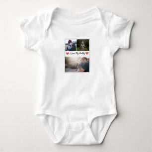 I LIEBE MEY DADDY BABY BODYSUIT PERSONALISIERTES F STRAMPLER