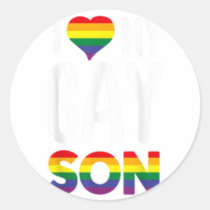 I LIEBE MEY GAY SON Stolz Ally Rainbow Heart - Gay Runder Aufkleber