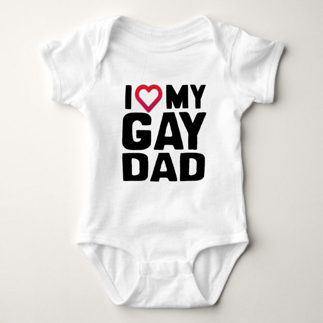 I LIEBE MEY GAY VATER BABY STRAMPLER (Vorderseite)