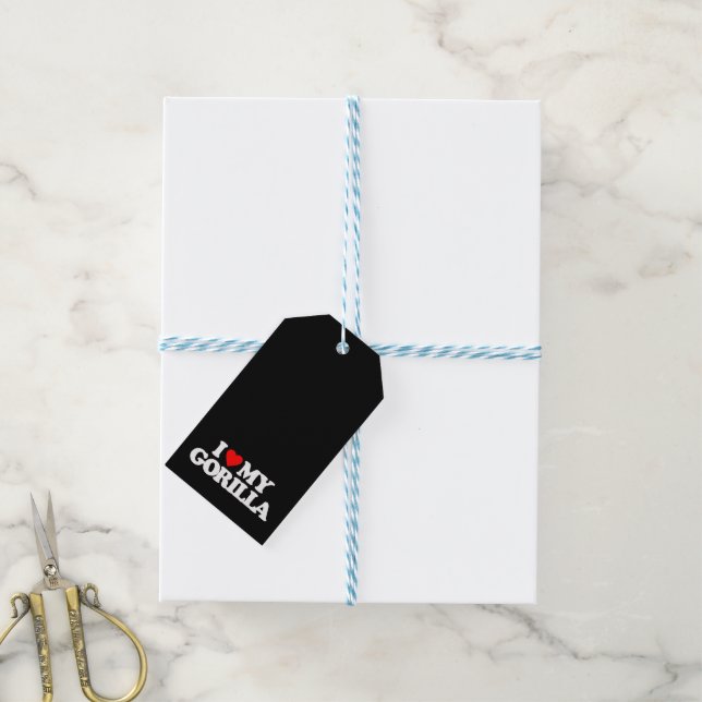 I LIEBE MEY GORILLA GESCHENKANHÄNGER (Mit Garn)