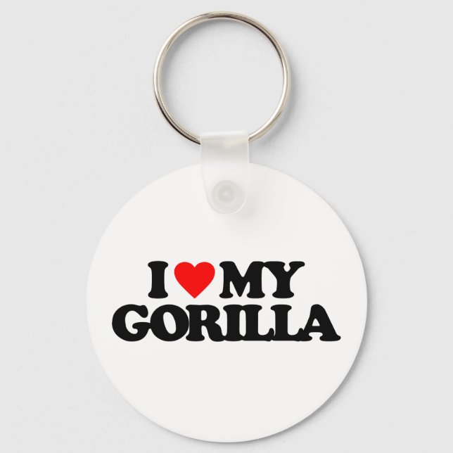 I LIEBE MEY GORILLA SCHLÜSSELANHÄNGER (Vorderseite)