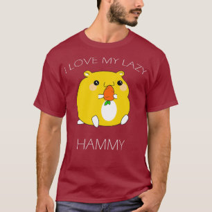 I LIEBE MEY LAZY HAMMY Funny Hamster Lazy Men T T-Shirt