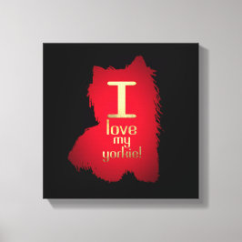 I LIEBE MEY YORKIE LEINWANDDRUCK