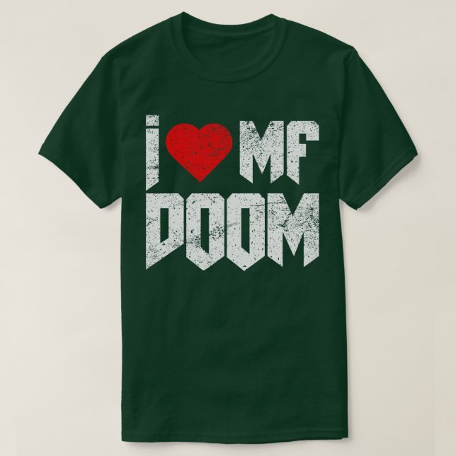 I Liebe Mf Doom Vintag erschüttert T-Shirt (Design vorne)