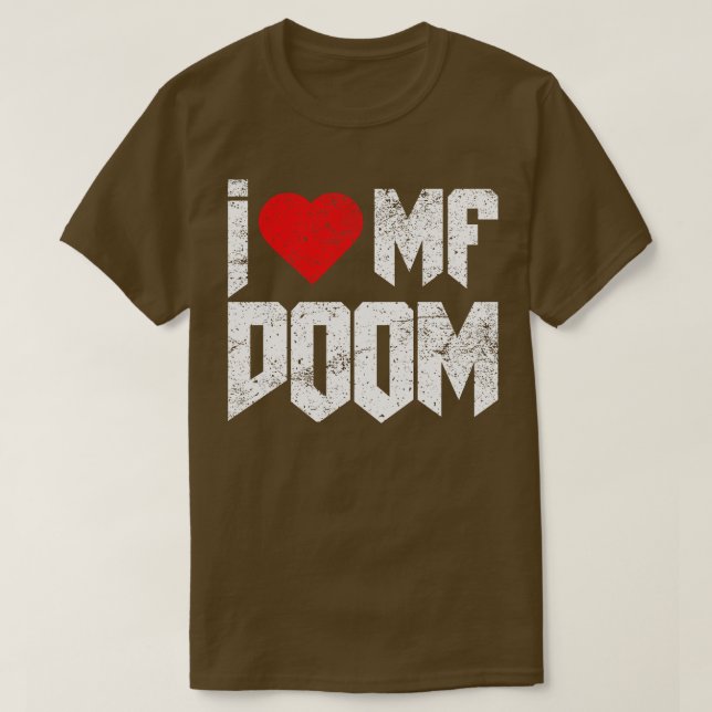 I Liebe Mf Doom Vintag erschüttert T-Shirt (Design vorne)