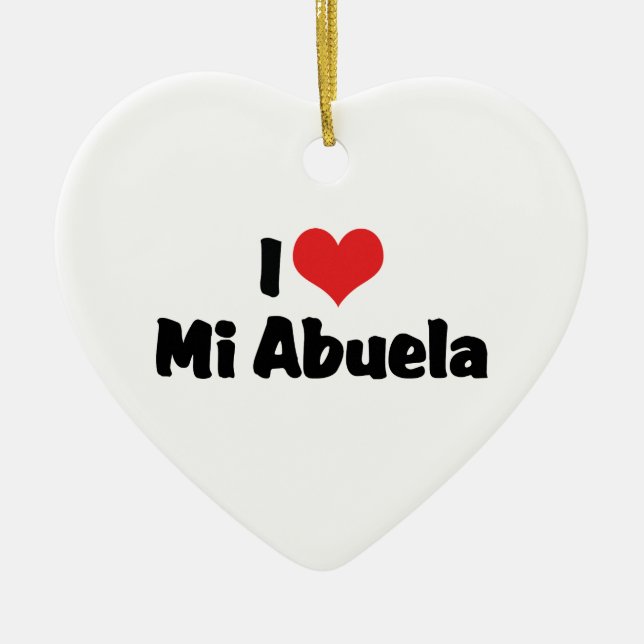 I Liebe Mi Abuela Ornament (Vorne)