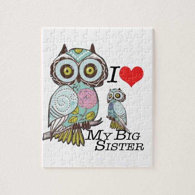 I-Liebe-Mi-Big-Sister Owls Multiple Product Select Puzzle (Vertikal)