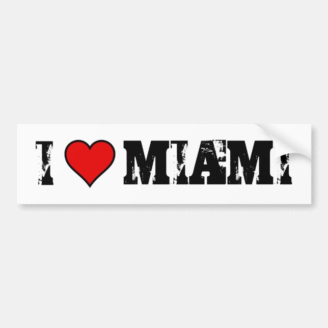 ~I Liebe Miami~ AUTOAUFKLEBER (Vorne)