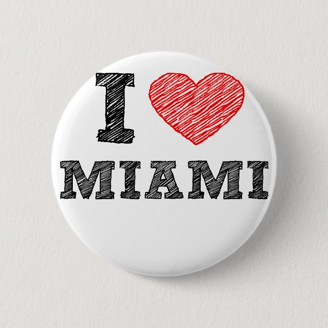 I Liebe Miami Button (Vorderseite)