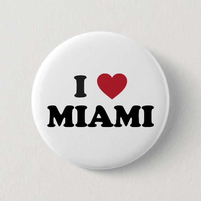 I Liebe Miami Florida Button (Vorderseite)