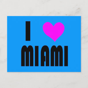 I Liebe Miami Florida Postkarte