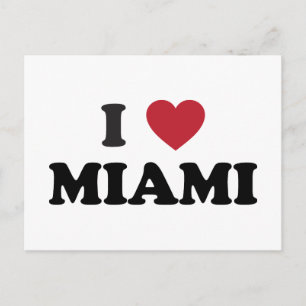 I Liebe Miami Florida Postkarte