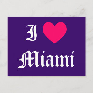 I Liebe Miami Postkarte
