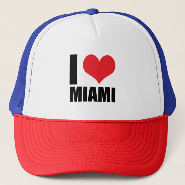 I Liebe Miami Truckerkappe (Vorderseite)