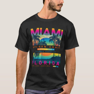 I Liebe Miami Wear Miami Florida Farbiger Sonnenau T-Shirt