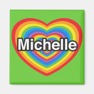 I Liebe Michelle. Liebe I Sie Michelle. Herz Magnet