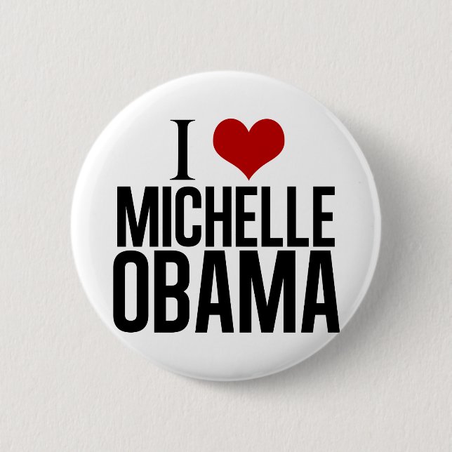 I Liebe Michelle Obama Button (Vorderseite)