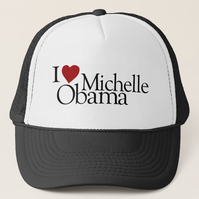 I Liebe Michelle Obama Truckerkappe (Vorderseite)