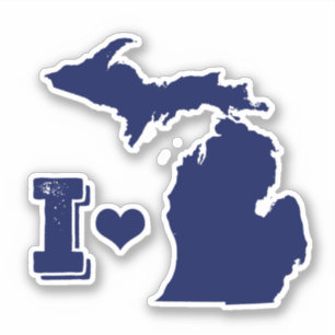 I Liebe Michigan Aufkleber