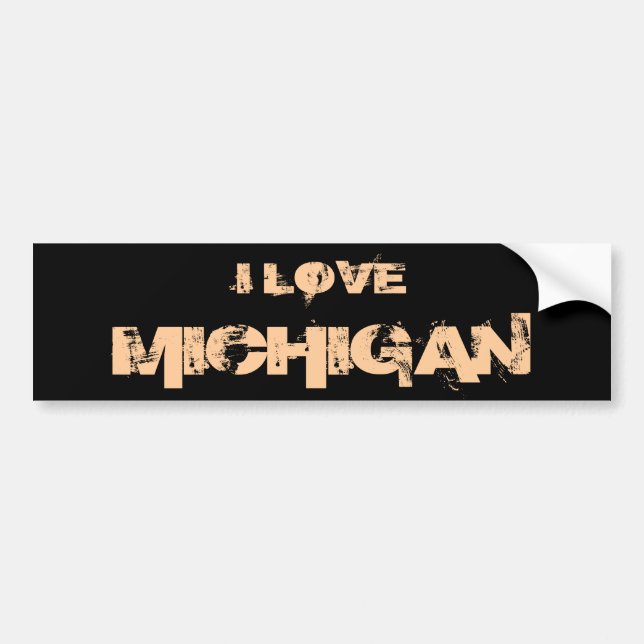 I LIEBE-MICHIGAN-AUTOAUFKLEBER AUTOAUFKLEBER (Vorne)