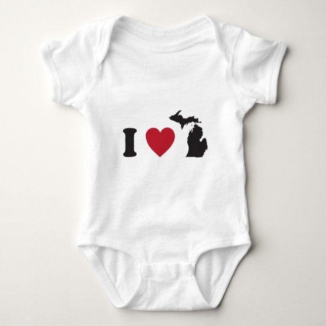 I Liebe Michigan Baby Strampler (Vorderseite)