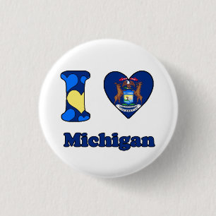 I Liebe Michigan Button