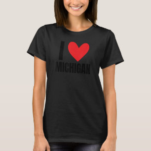 I Liebe Michigan Detroit Grand Rapids City Warren T-Shirt