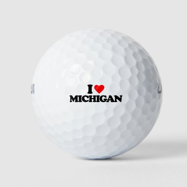 I LIEBE MICHIGAN GOLFBALL (Vorderseite)
