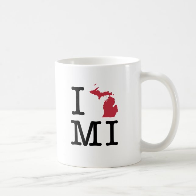 I Liebe Michigan Kaffeetasse (Rechts)
