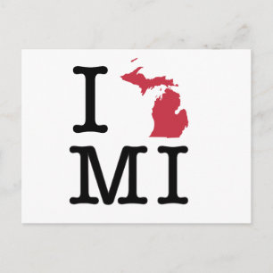 I Liebe Michigan Postkarte
