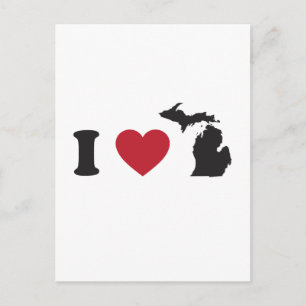 I Liebe Michigan Postkarte