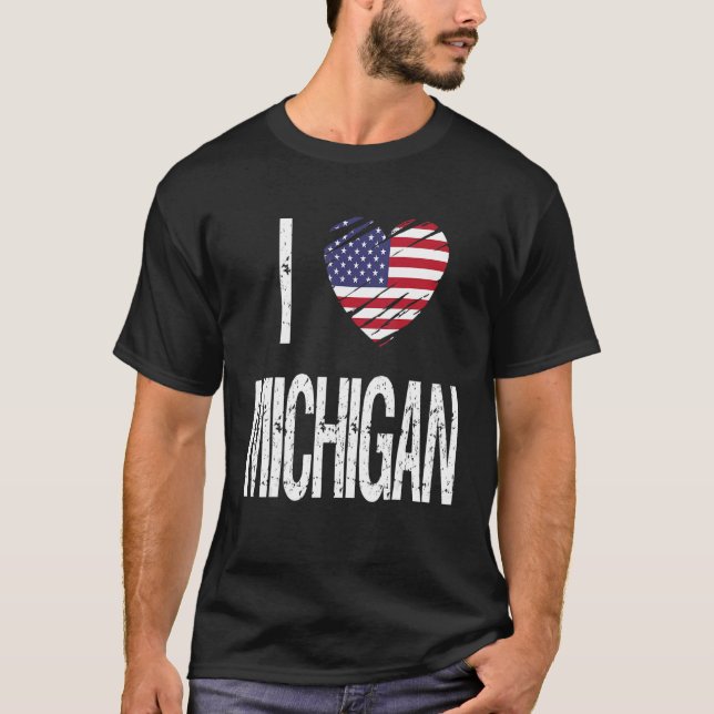 I Liebe Michigan T-Shirt (Vorderseite)