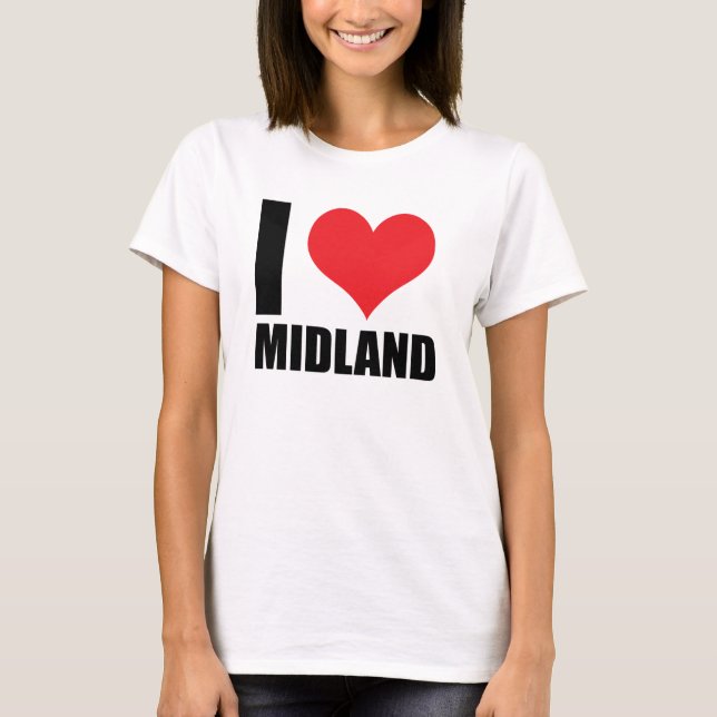 I Liebe Midland T-Shirt (Vorderseite)