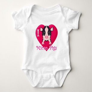 I Liebe-Mikro-Schweine Baby Strampler