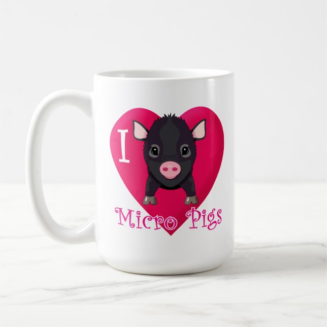 I Liebe-Mikro-Schweine Tasse (Links)