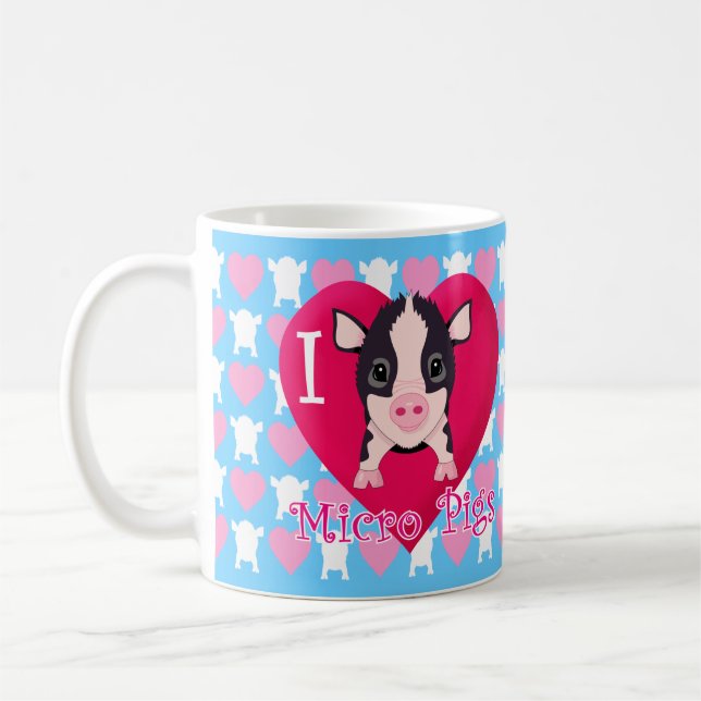 I Liebe-Mikro-Schweine Tasse (Links)