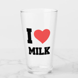 I LIEBE MILCH GLAS
