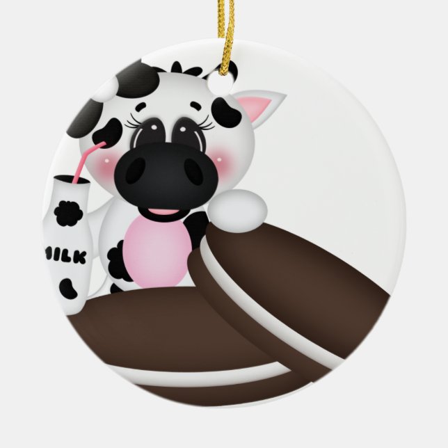 I Liebe-Milch-Kuh Keramikornament (Vorne)