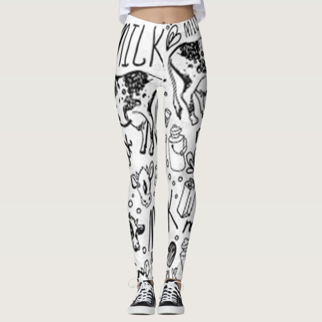 I Liebe Milch Leggings (Vorderseite)